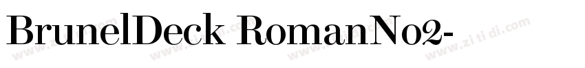 BrunelDeck RomanNo2字体转换